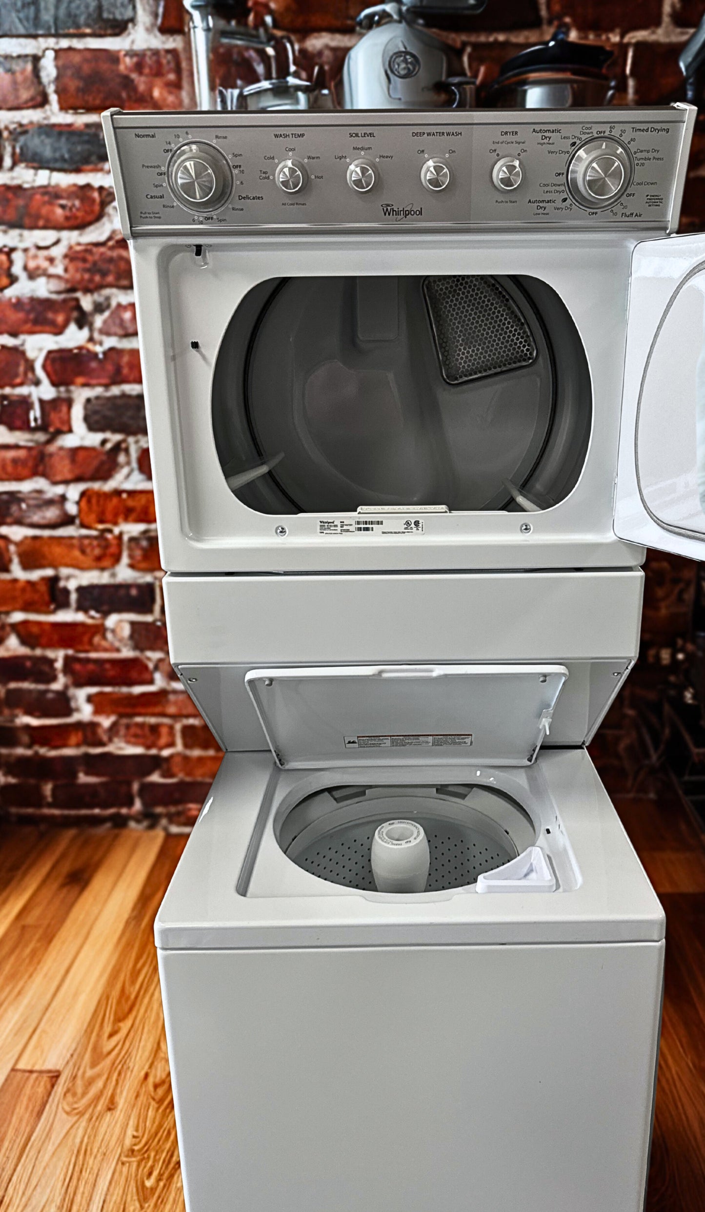 Whirlpool 27-Inch Stacked Washer and Dryer Combination with 4.2 cu. ft. Washer Capacity (Model WET4027EW)