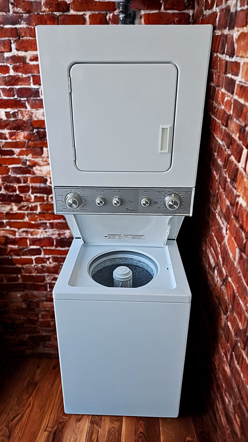 Whirlpool 24-Inch Stacked Washer and Dryer Combo with 2.7 cu. ft. Washer Capacity (Model WET4024EW)