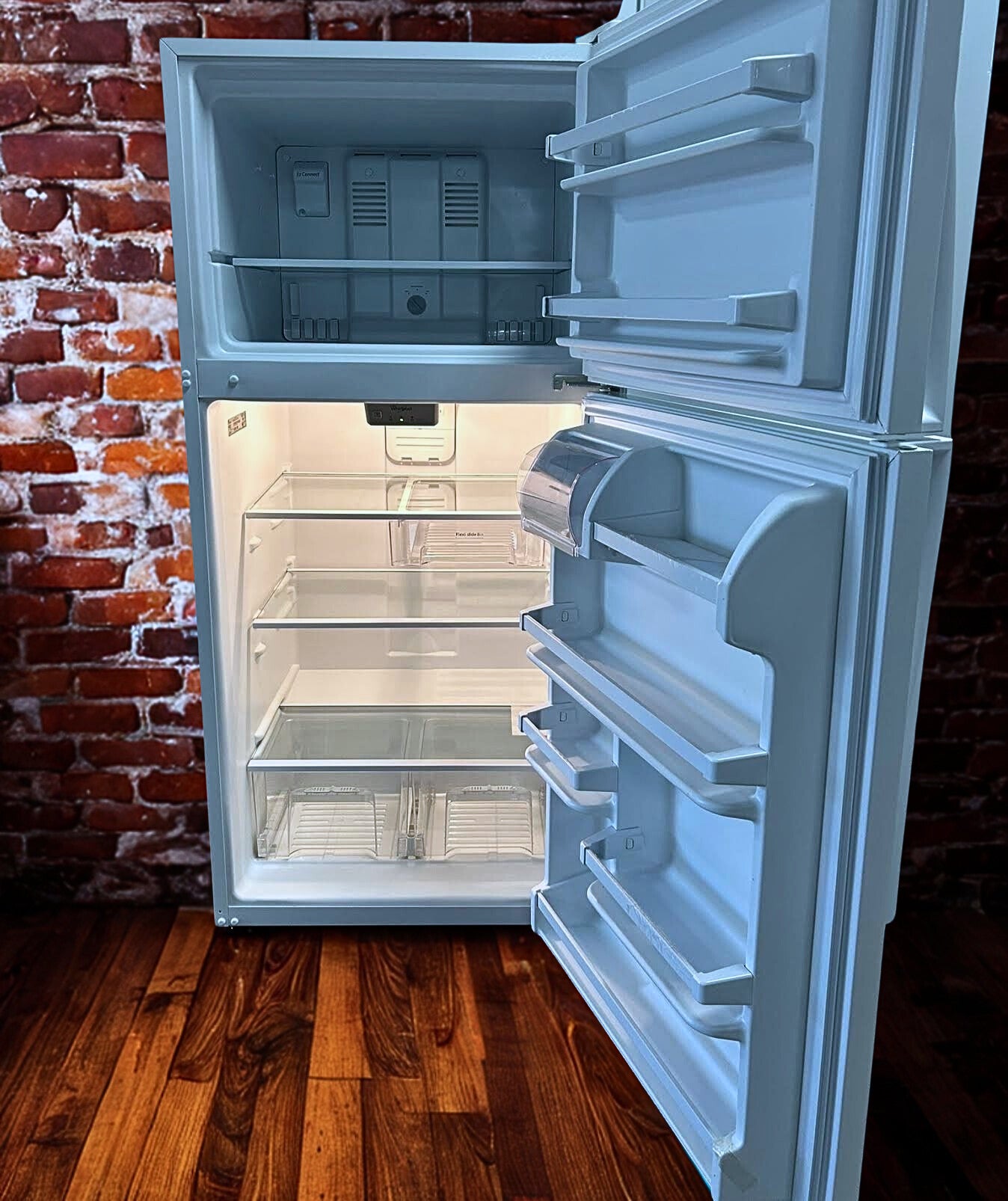 Whirlpool 30-Inch Wide 18 cu. ft. Top Freezer Refrigerator with Adjustable Shelves (Model WRT148FZDW)