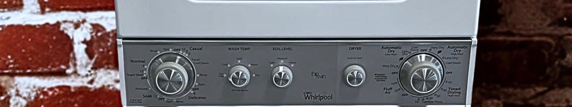 Whirlpool 24-Inch Stacked Washer and Dryer Combo with 2.7 cu. ft. Washer Capacity (Model WET4024EW)