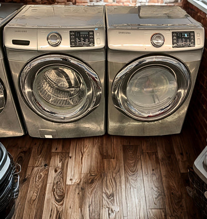 Samsung 5.2 cu. ft. Front Load Washer with Steam & Samsung 7.5 Dryer with Smart Care (Models WF45M5500AP & DVE45M5500P)