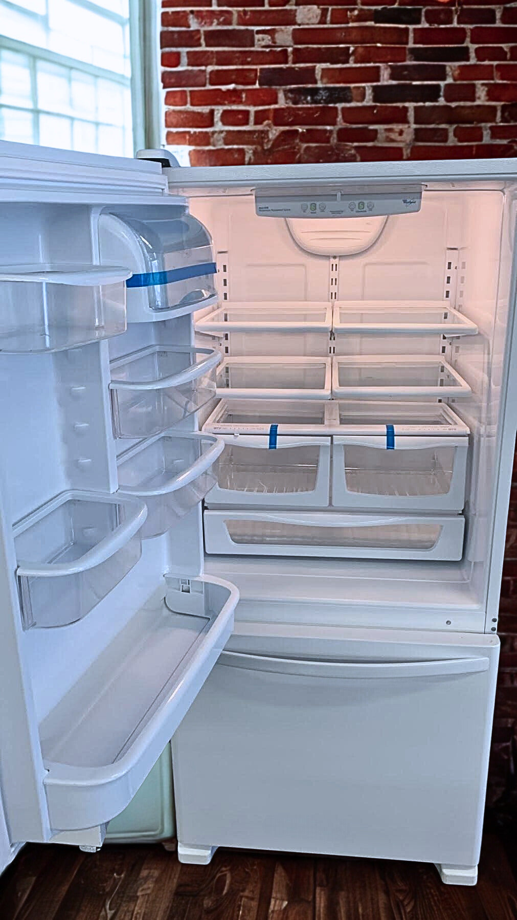 Whirlpool 19 cu. ft. Bottom Freezer Refrigerator with Flexible Storage (Model WRB329DFBW)