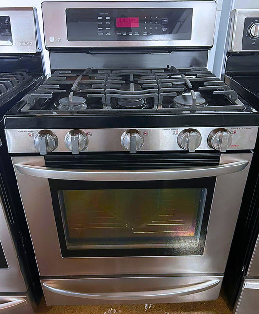 LG 30-Inch Gas Stove 5 Burner Freestanding with 5.4 Cubic Feet Oven (Model LRG3095ST)