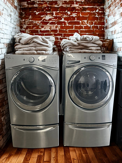 Whirlpool 5.2 cu. ft. Front Load Washer & 7.5 cu. ft. Electric Dryer with Advanced Features (Models WFW92HEFC & WED92HEFU)