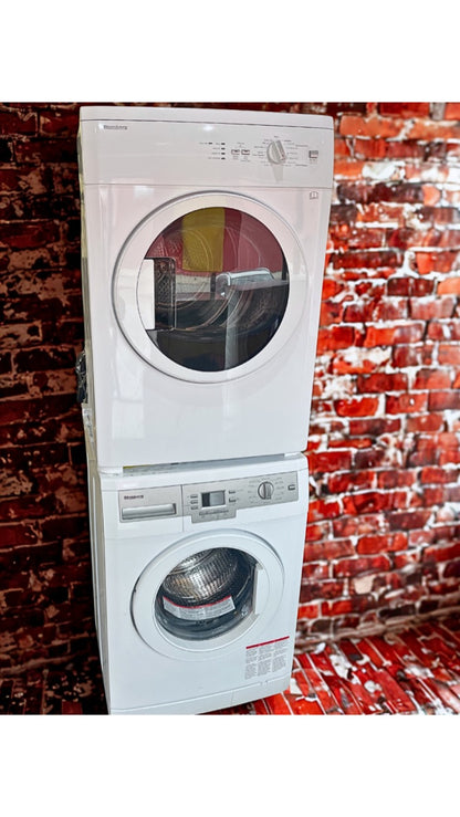Blomberg 2.3 cu. ft. Compact Front Load Washer (Model WM77120) & Blomberg 4.5 cu. ft. Compact Electric Dryer (Model DV17542)