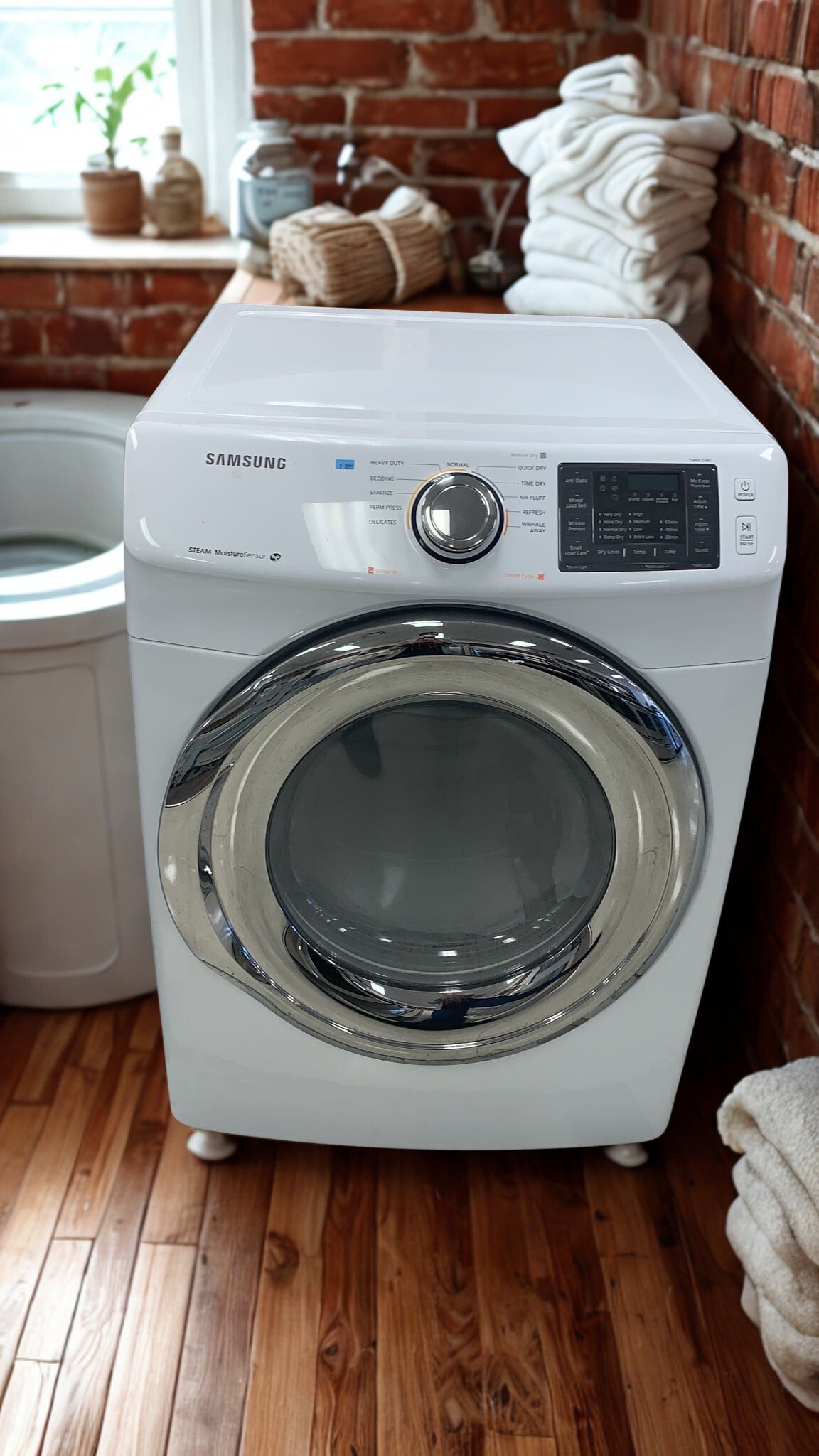 Samsung 5.2 cu. ft. Front Load Washer & 7.5 cu. ft. Electric Dryer with Self-Cleaning Technology (Models WF45N5300AW & DVE45N5300W)