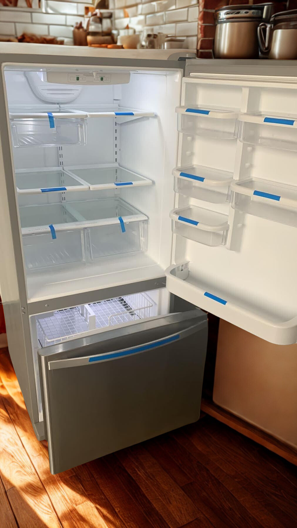 Whirlpool 19 cu. ft. Bottom Freezer Refrigerator with Freezer Drawer (Model WRB329RFBM)