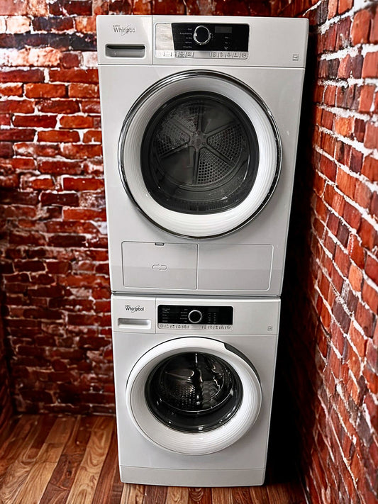 Whirlpool 2.3 cu. ft. Compact Front Load Washer & 4.5 cu. ft. Ventless Electric Dryer for Small Spaces (Models WFW3090JW & WCD3090JW)